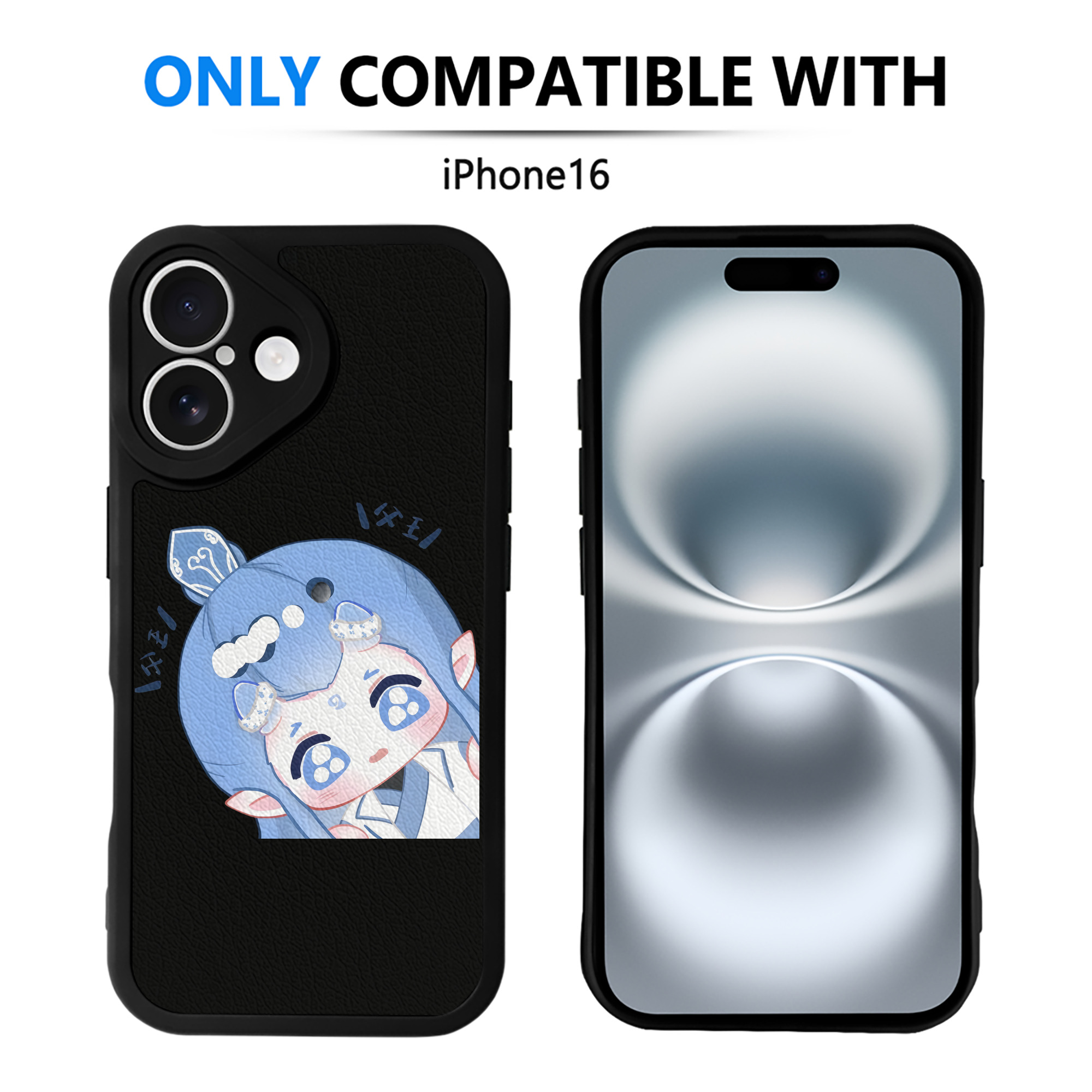 （画像用） Ne Zha 2 ナタ 魔童の大暴れ 【iPhone 16シリーズ対応】シリコンスマホケース（レザー調） 材質：シリコン